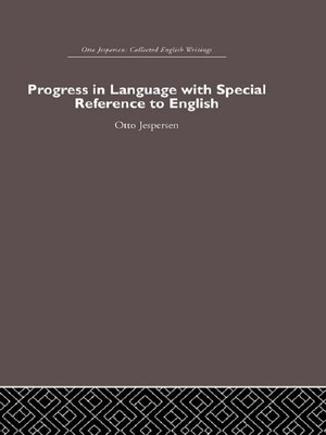 cover image of Progress in Language, with special reference to English